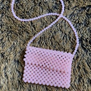 Soft pink candy pearl mini purse